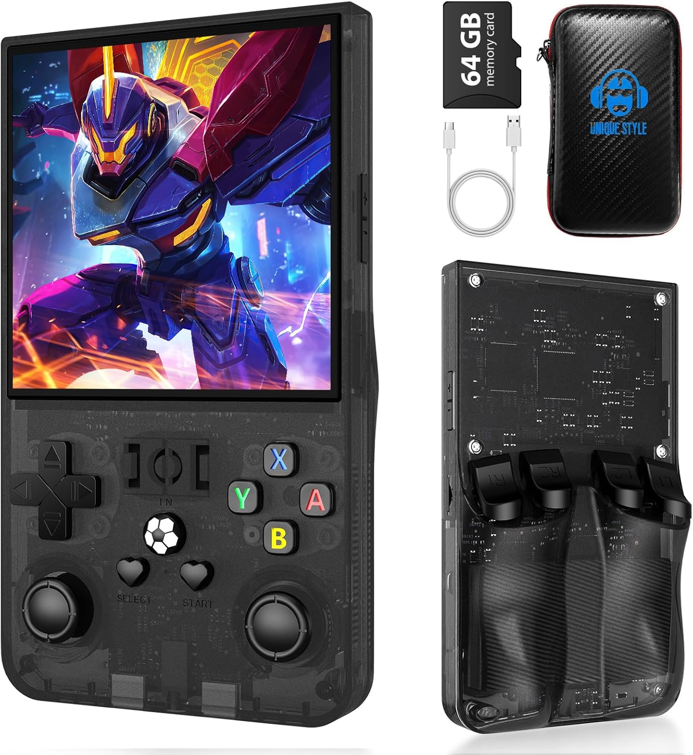 R36MAX Retro Handheld Game Console with 64GB Memory and More
