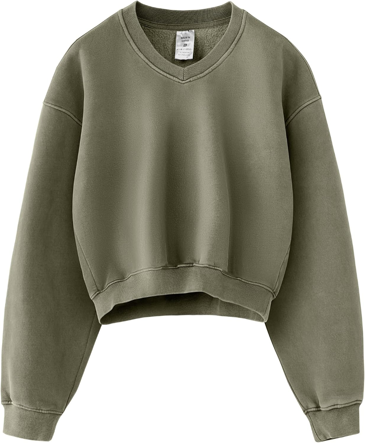 Acid Wash Athletic Hoodie for Women - Stylish V-neck Sweatshirt
