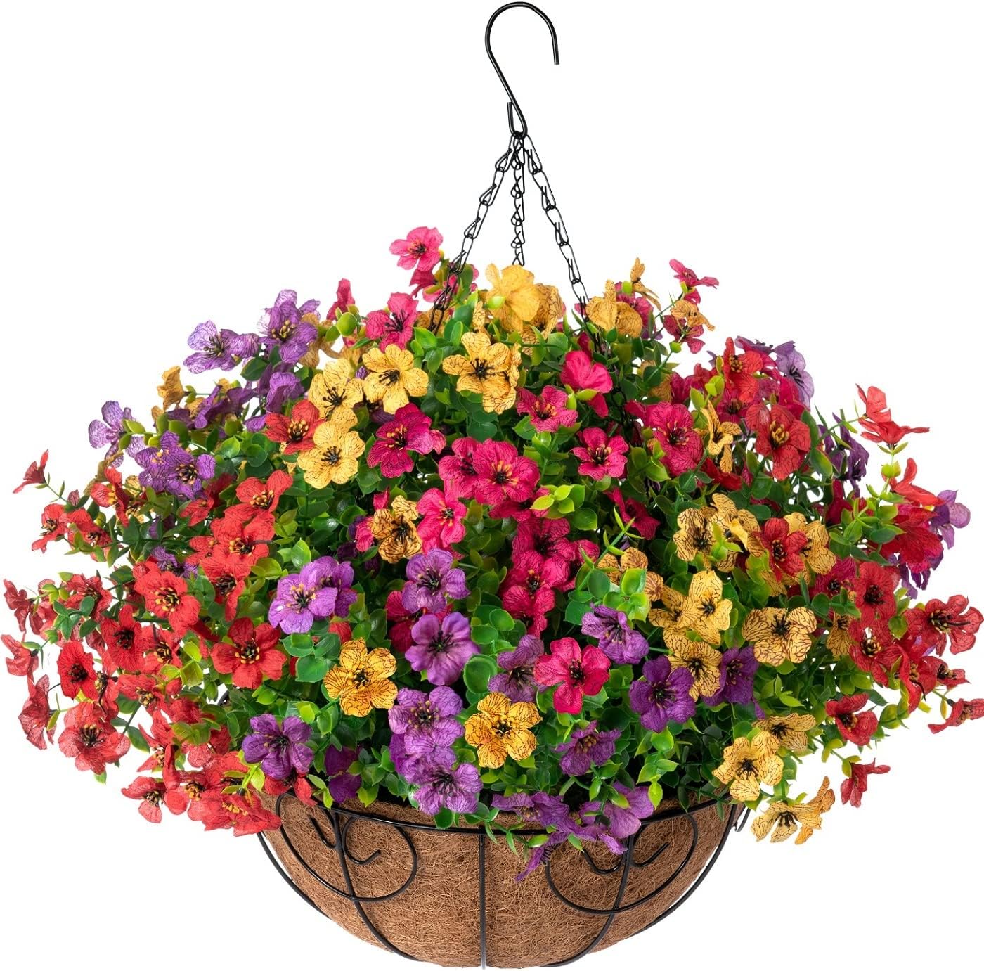 Artificial Faux Hanging Plants for Summer Outdoor Decoration