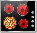 4 Burner Electric Cooktop 24 Inch Electric Stove for Modern Kitchens