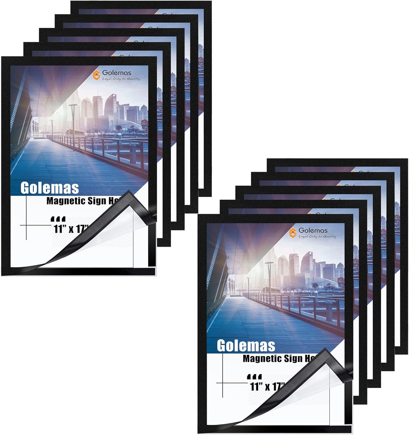 Magnetic Sign Holder for 11 x 17 Displays - 10 Pack Frames