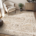 4x6 Area Rug for Living Room - Soft Vintage Beige Rug