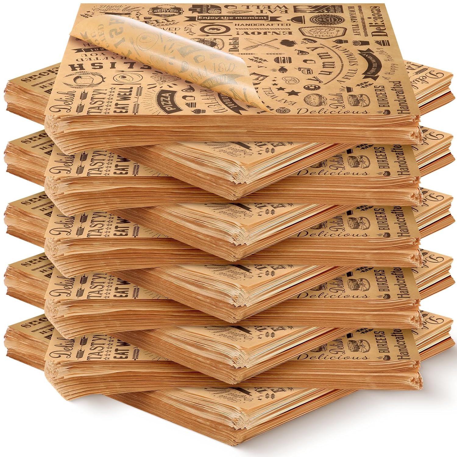 1000 Pcs 12 x 12 Inch Deli Wax Paper Sheets for Food Wrapping