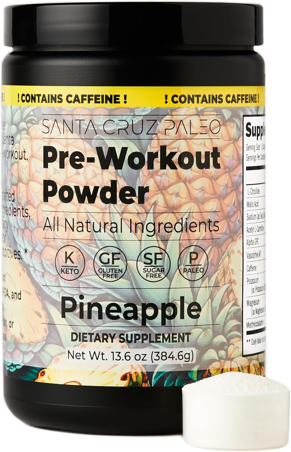 Santa Cruz Paleo Pre Workout Powder for Energy & Hydration