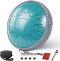 Steel Tongue Drum 13 in 15 Notes - Portable Rain Drum for Meditation