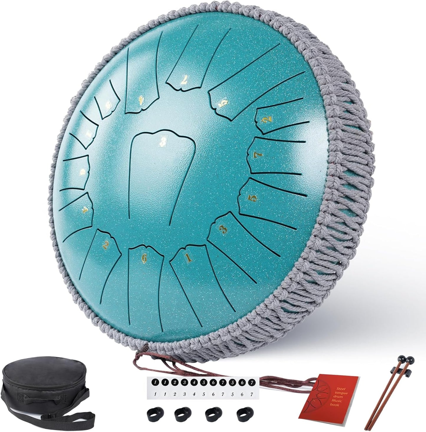 Steel Tongue Drum 13 Inches 15 Notes for Meditation and Yoga