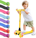 Hurtle Mini Kickboard Scooter for Kids - Light-up Wheels, Height Adjustable, Indoor/Outdoor Fun!