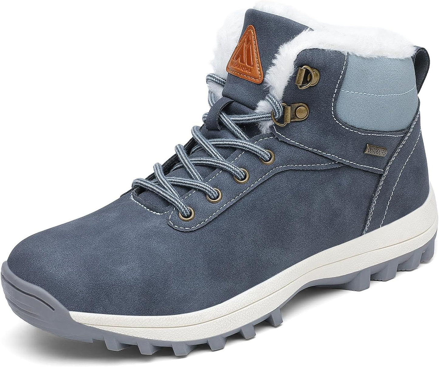 Mishansha Men's Waterproof Snow Boots for Cold Weather Hiking