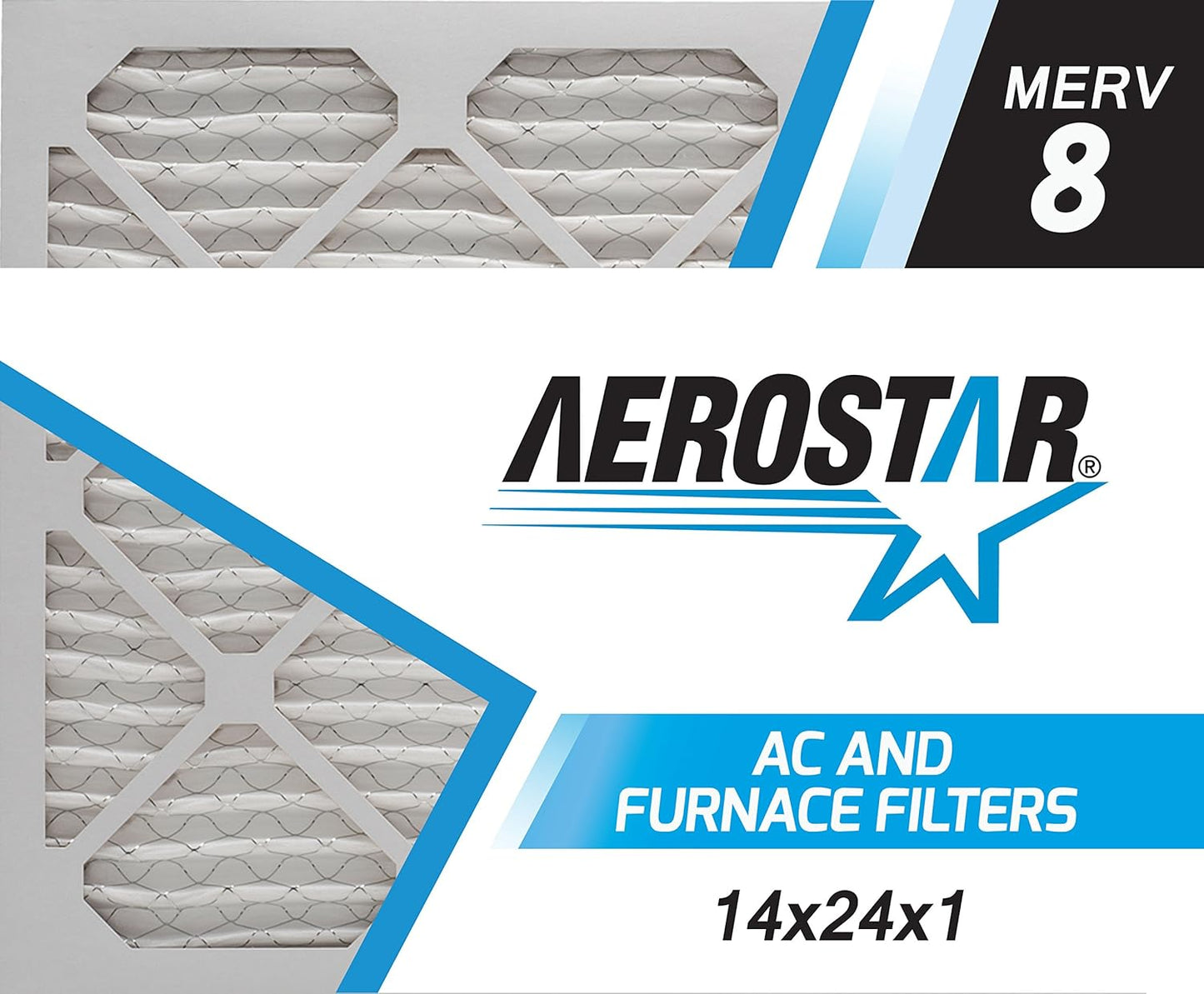 Aerostar 14x24x1 MERV 8 Filters for Cleaner Air Quality