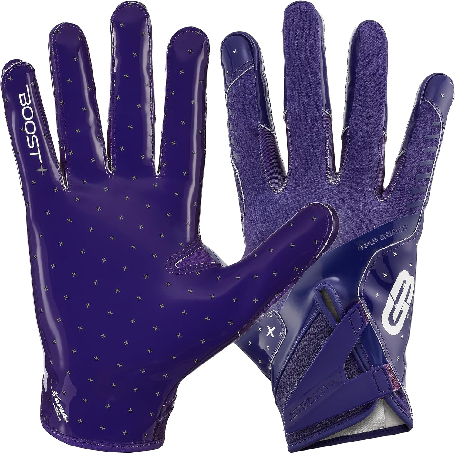Grip Boost Football Gloves Solid Stealth 6.0 for All Players