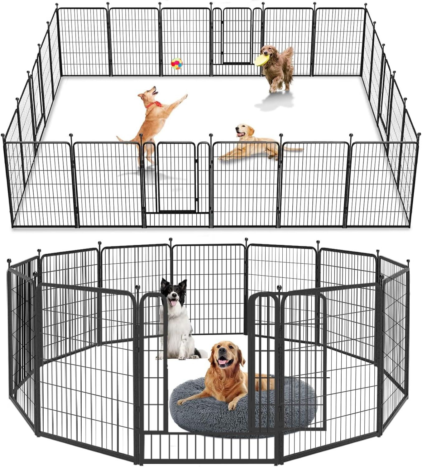 Dog Playpen Outdoor 40 Inch Portable Pet Fence for Dogs