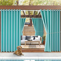 Waterproof Outdoor Curtain W105 x L95 - Blackout Patio Drapes Teal