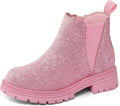 Girls Ankle Boots with Side Zipper Chelsea Booties Lug Sole - Toddler