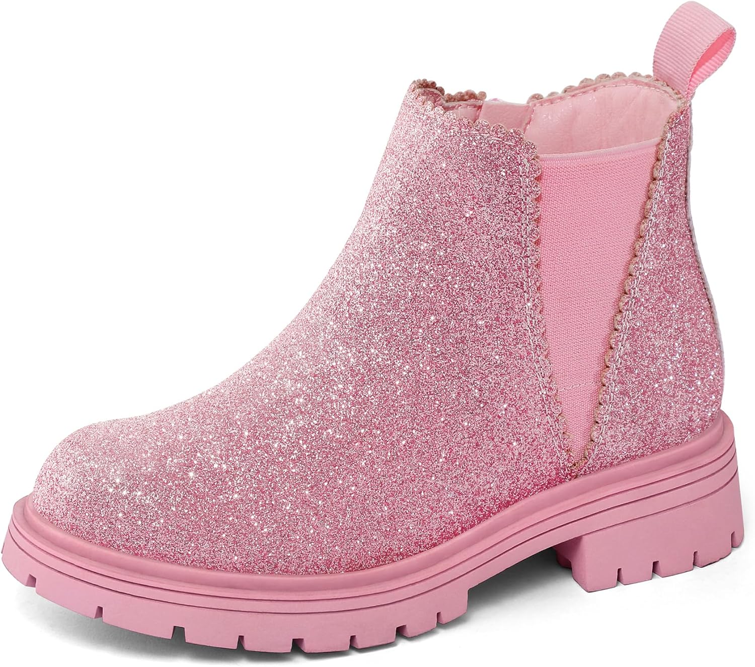 K KomForme Girls Ankle Boots with Side Zipper for Kids
