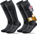 2-Pair Merino Wool Ski Socks Over-the-Calf (Ashland) - Warm Cushioned