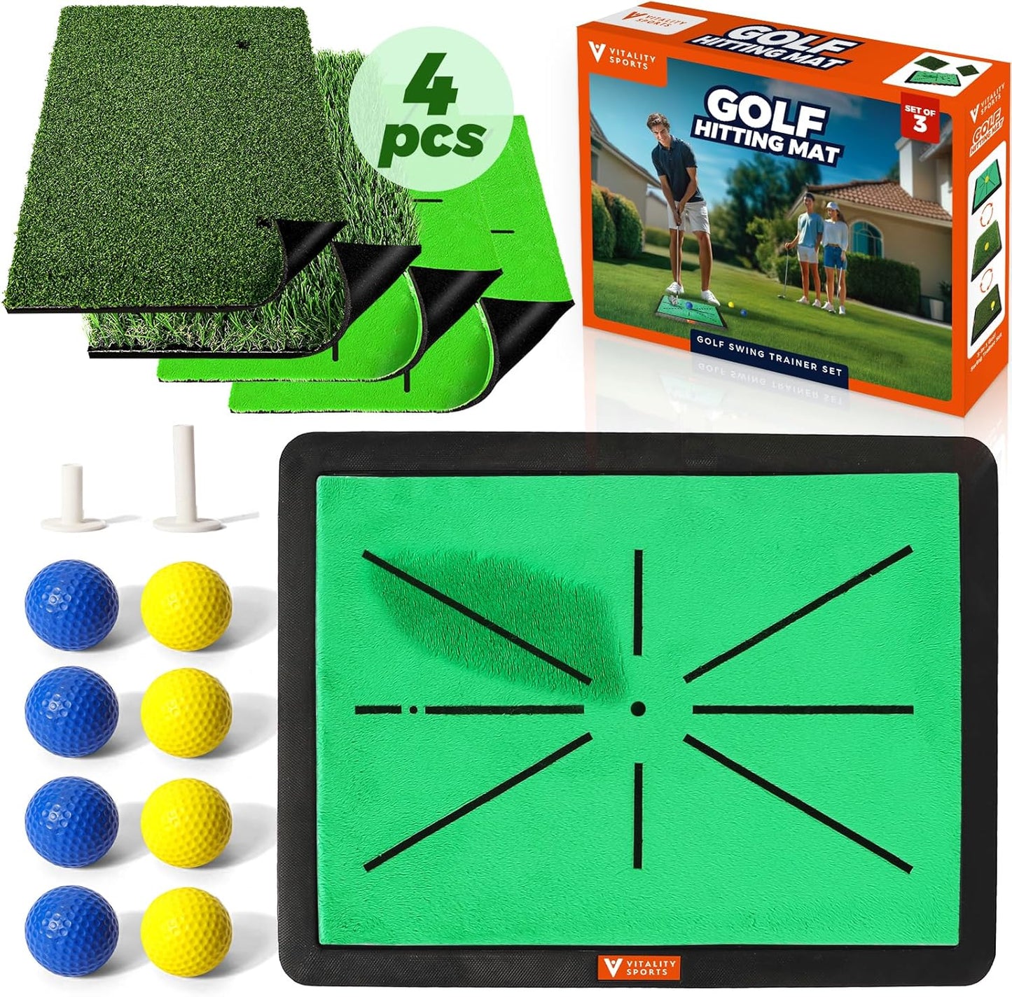 Vitality Sports Golf Mat Set: Master Your Swing!