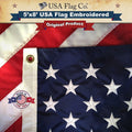 American Flags 5x8 Embroidered Stars and Sewn Stripes - Made in USA