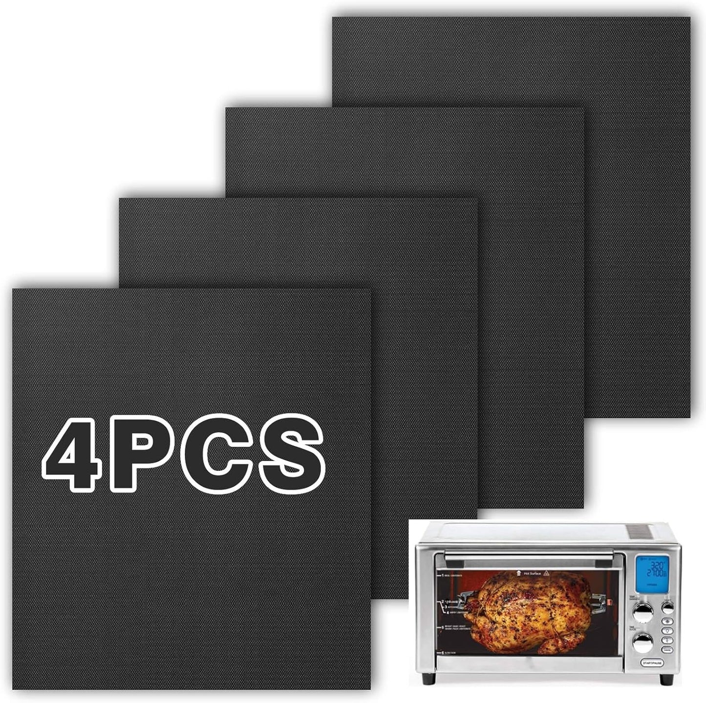 Non-Stick Air Fryer Liners - 4 Pack