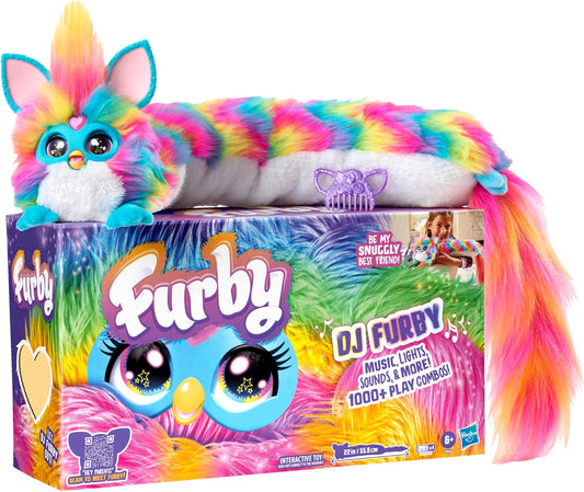 Furby DJ Interactive Toy: Super Snuggly Rainbow Plush Fun