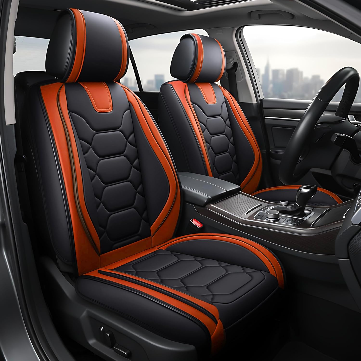 OASIS AUTO Car Seat Covers Full Set for SUV, Truck, Sedan