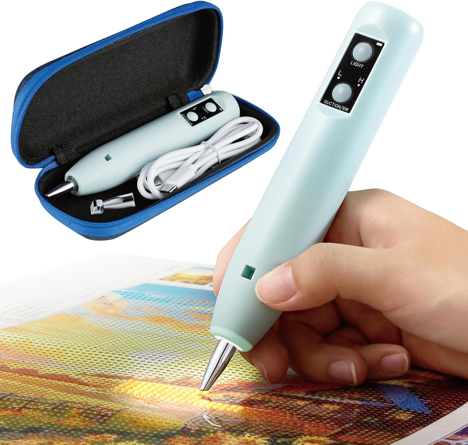 Electric Diamond Painting Pen - Cordless Art Tool for Creators