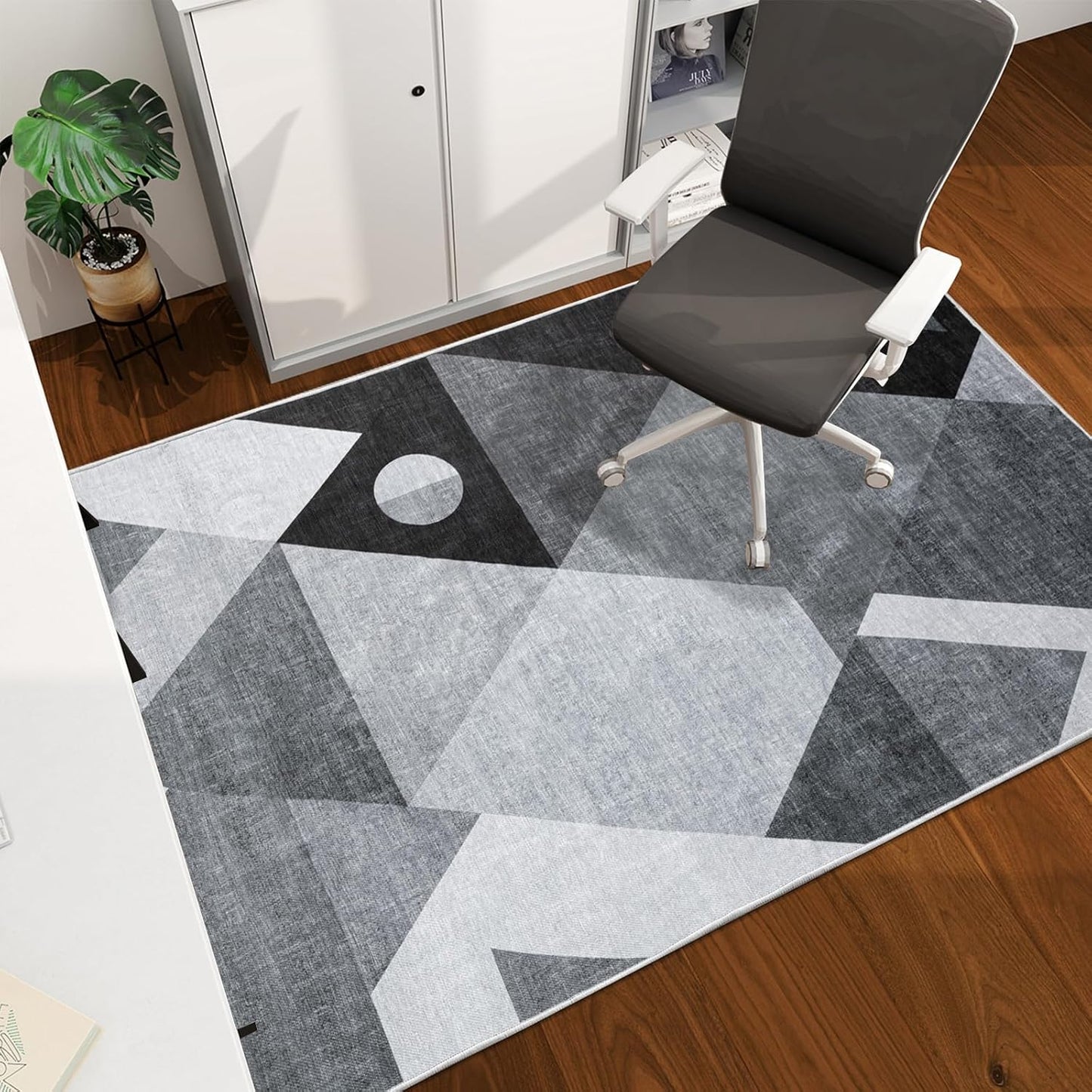Non-Slip Hardwood Chair Mat - Easy Glide, Modern Design