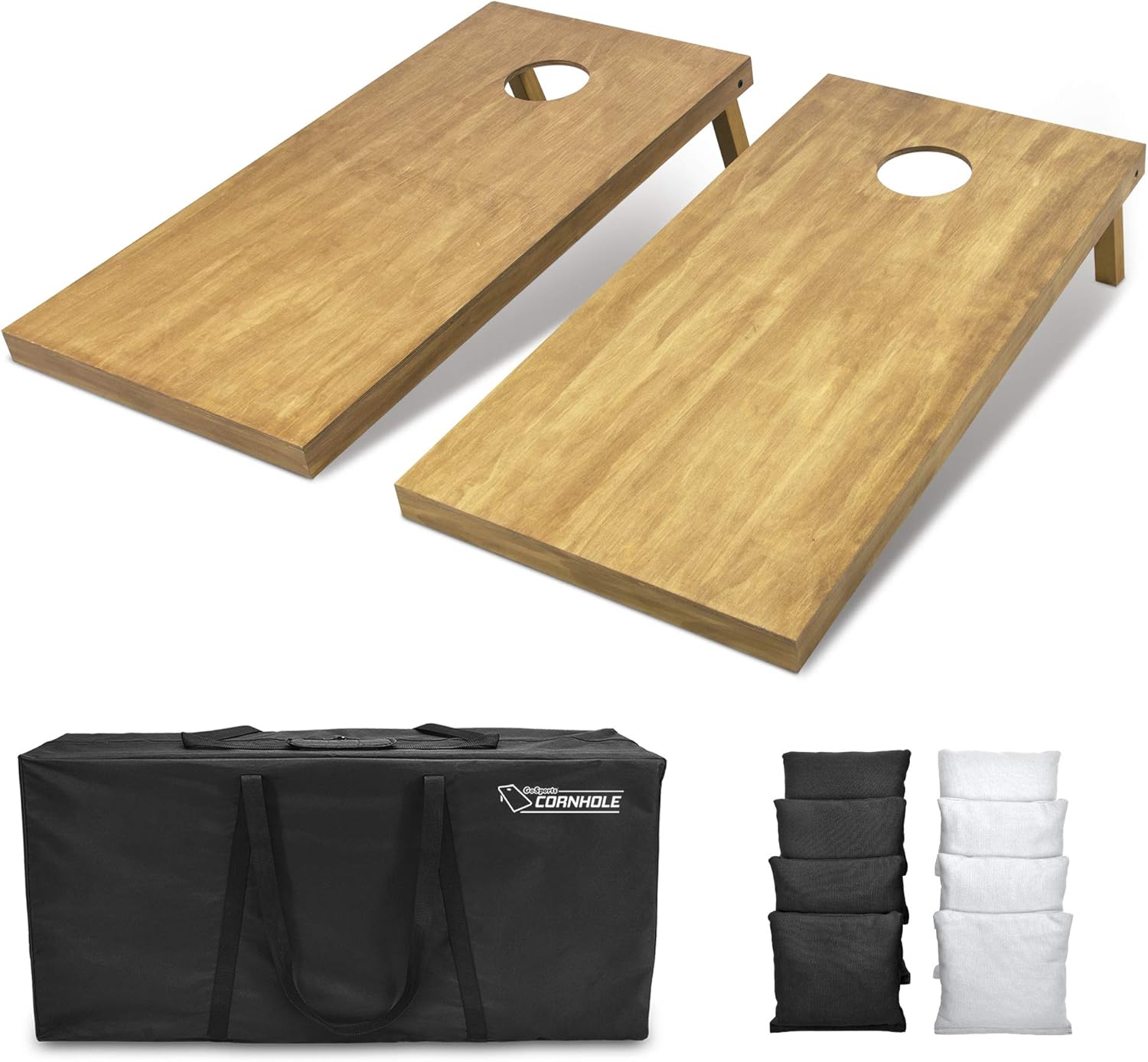 GoSports 4 ft x 2 ft Wooden Cornhole Boards Set for Fun