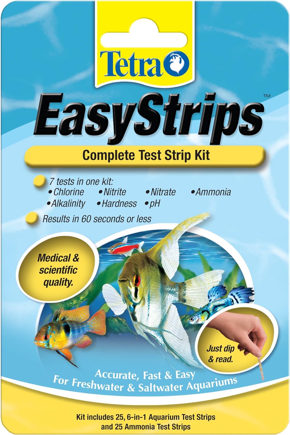 Tetra EasyStrips Kit: 6-in-1 Testing + Ammonia Strips