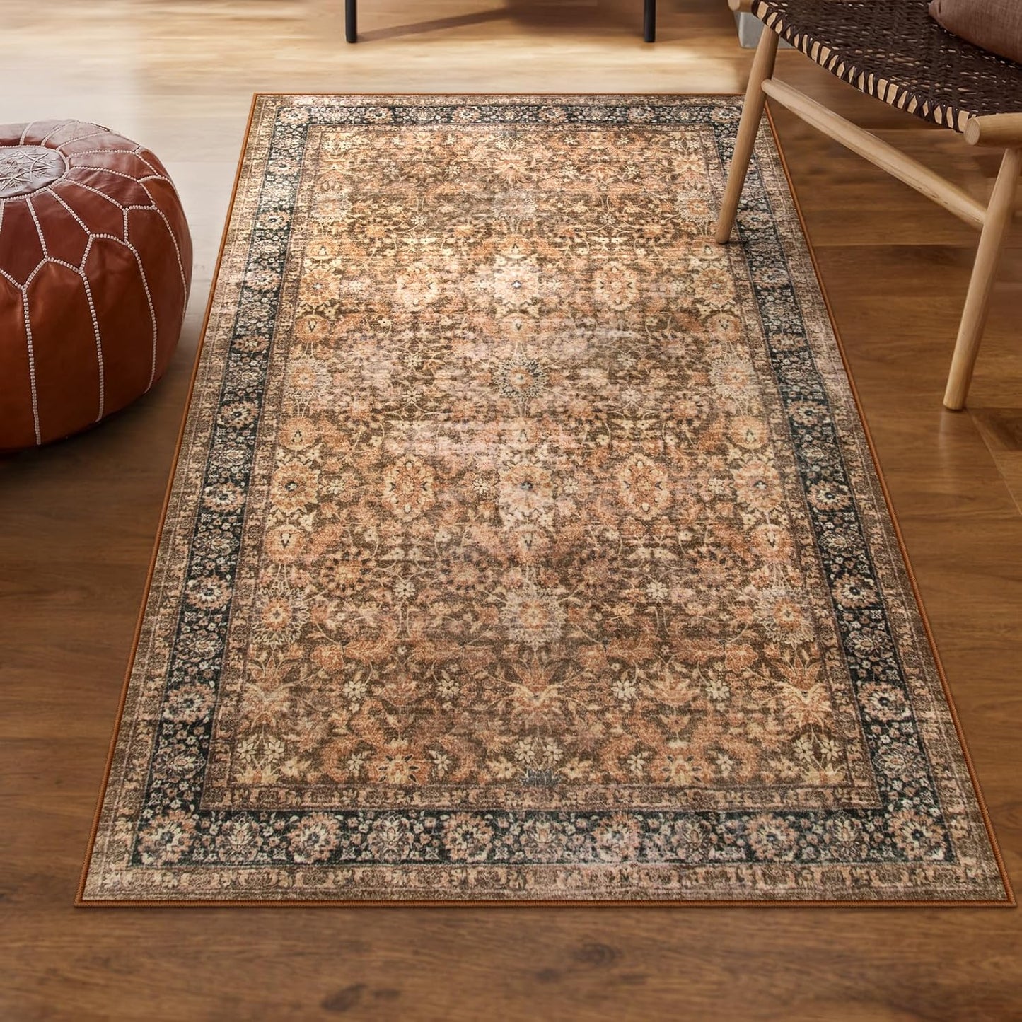 Morebes Vintage Machine Washable Area Rugs for Cozy Spaces