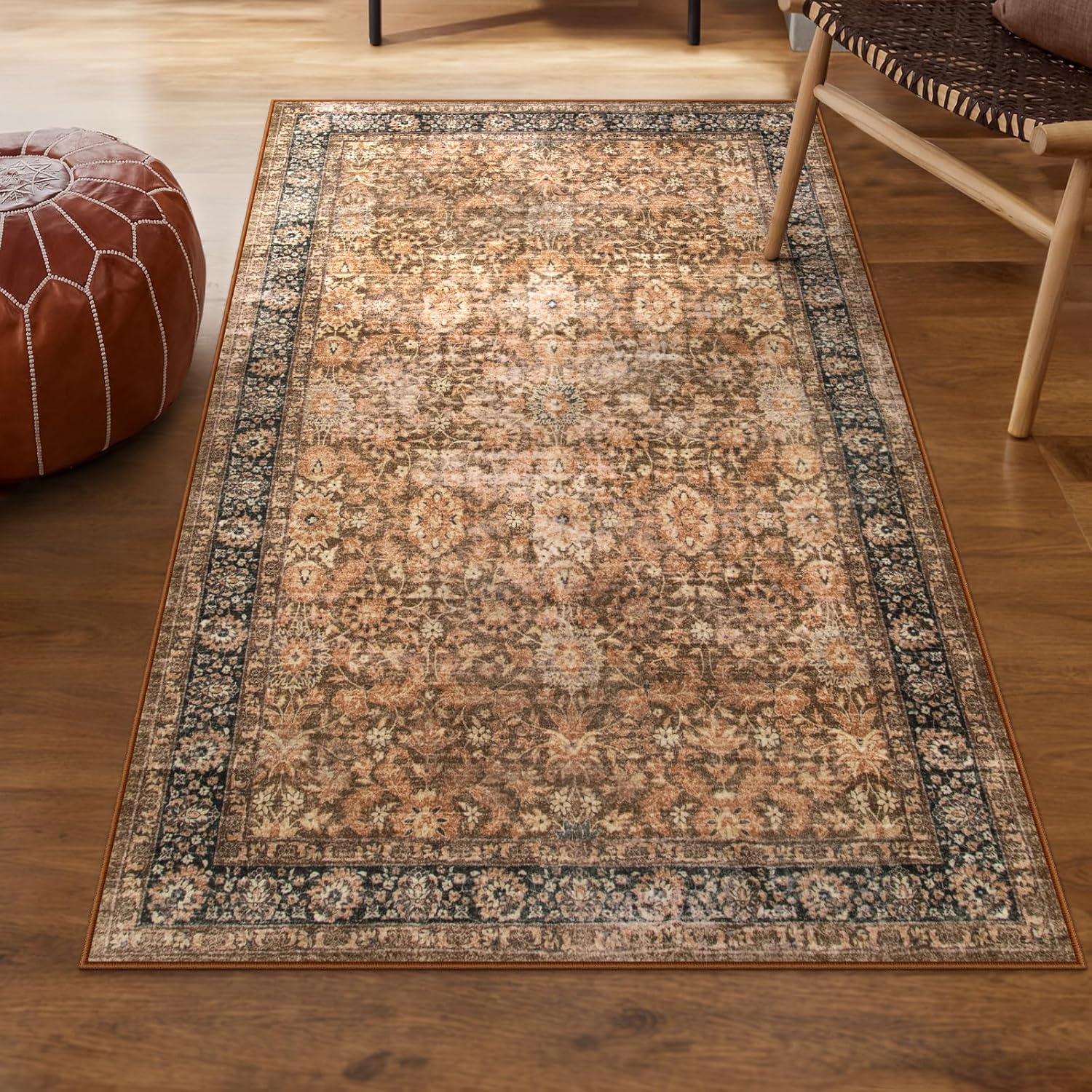 Morebes Vintage Machine Washable Area Rugs for Cozy Spaces