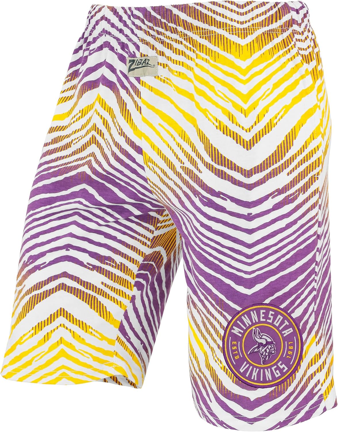 Zubaz NFL Adult Unisex Z88 Zebra Short for Casual and Gym Wear