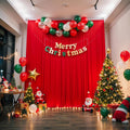 10ft x 12ft Red Backdrop Curtain Drapes - Extra Long Party Backdrop