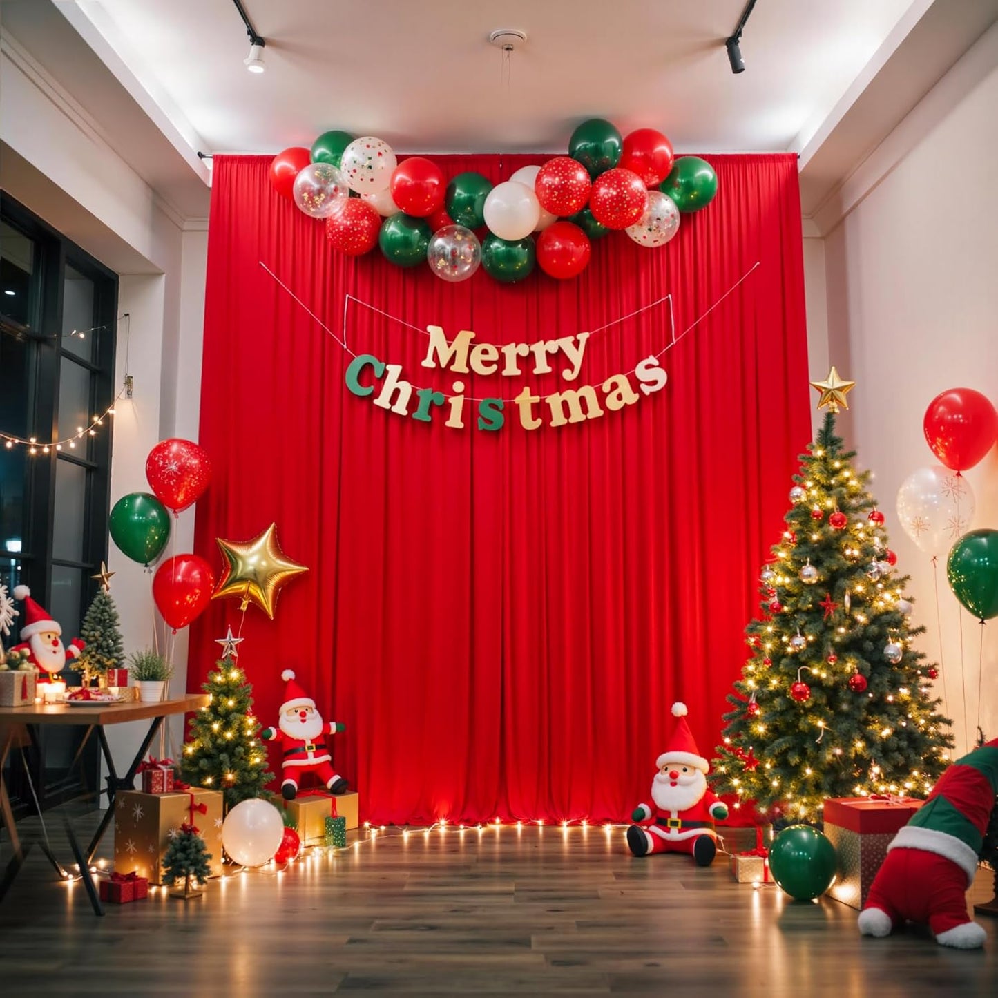 10ft12ft Red Backdrop Curtain for Stunning Party Decor