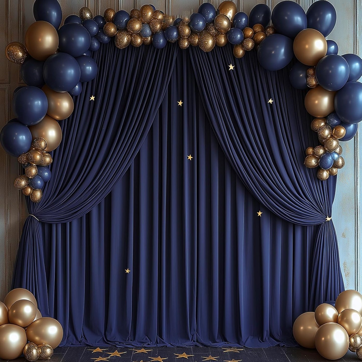 20x10ft Navy Blue Backdrop Curtain for Parties and Weddings