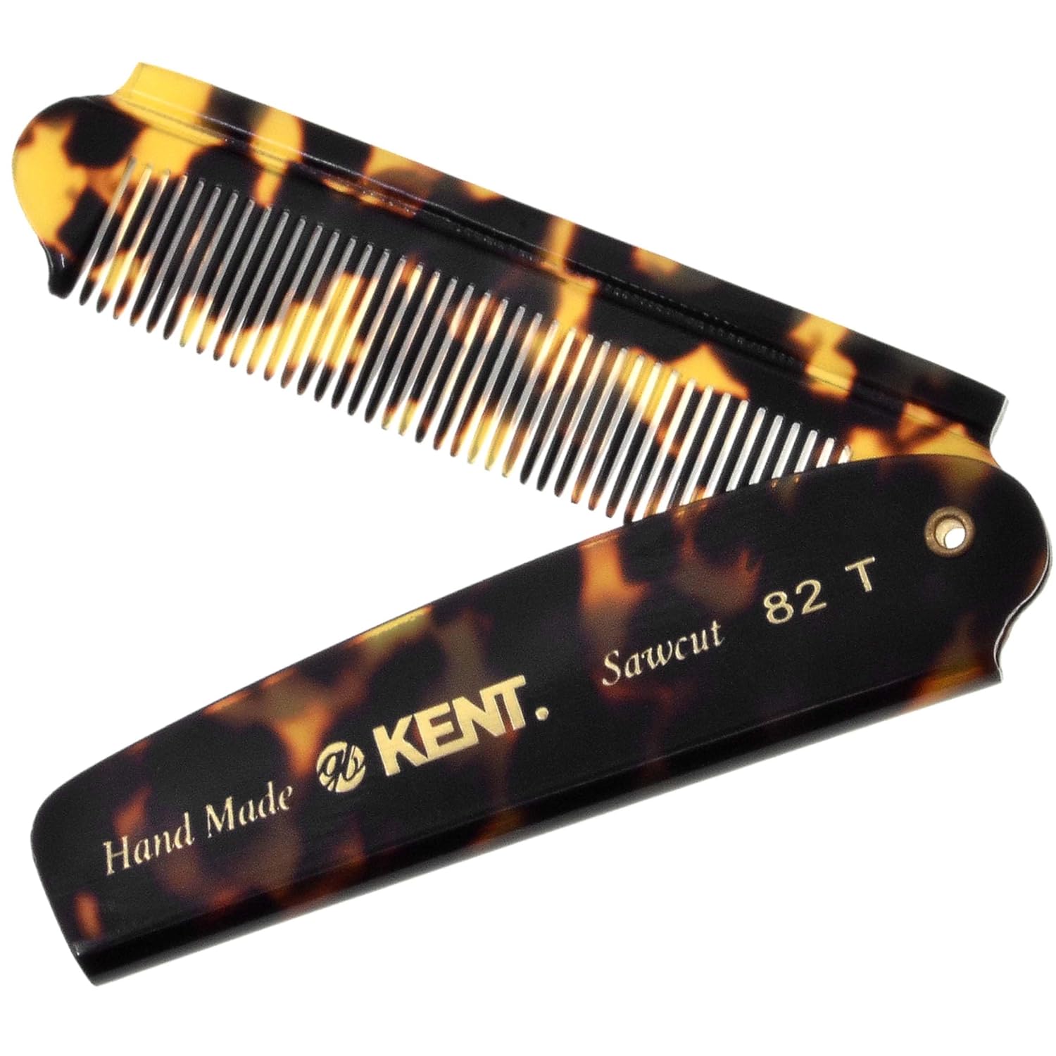 Kent 82T Handmade Folding Pocket Comb for Men, Perfect Grooming