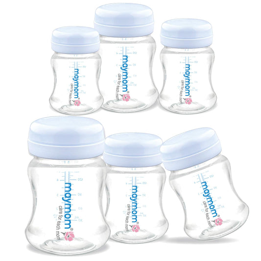 Maymom Wide-Mouth Milk Storage Bottles - Compatible & Convenient