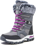 Womens Mid-Calf Snow Boots - Faux Fur Lined, Water Resistant