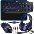 Ritz Gear Gaming Accessories Kit Blue - 4-in-1 LED Backlight Bundle