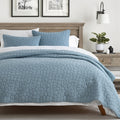 HORIMOTE HOME 100% Cotton Quilt Set Queen Size - Dusty Blue