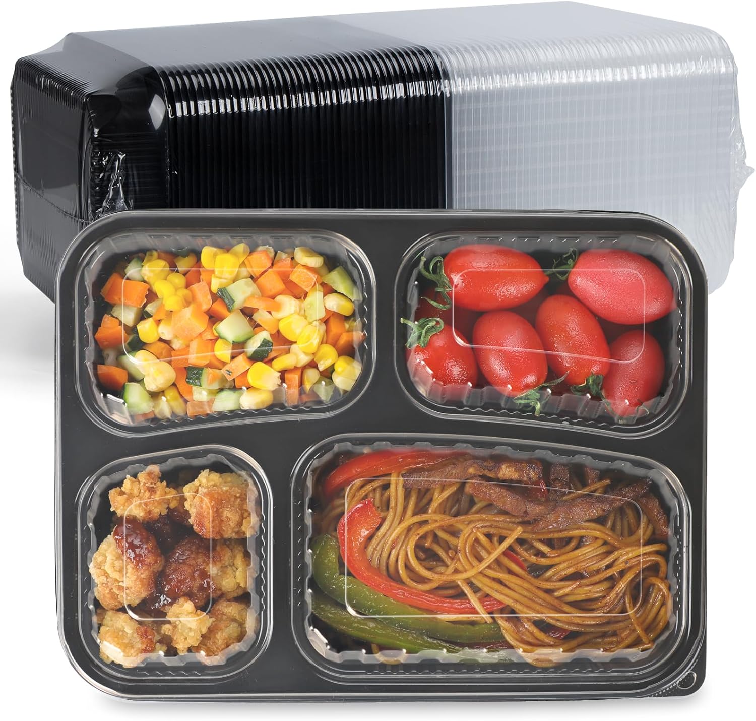 Meal Prep Containers 34oz 40 Pack - Leak Proof & BPA Free
