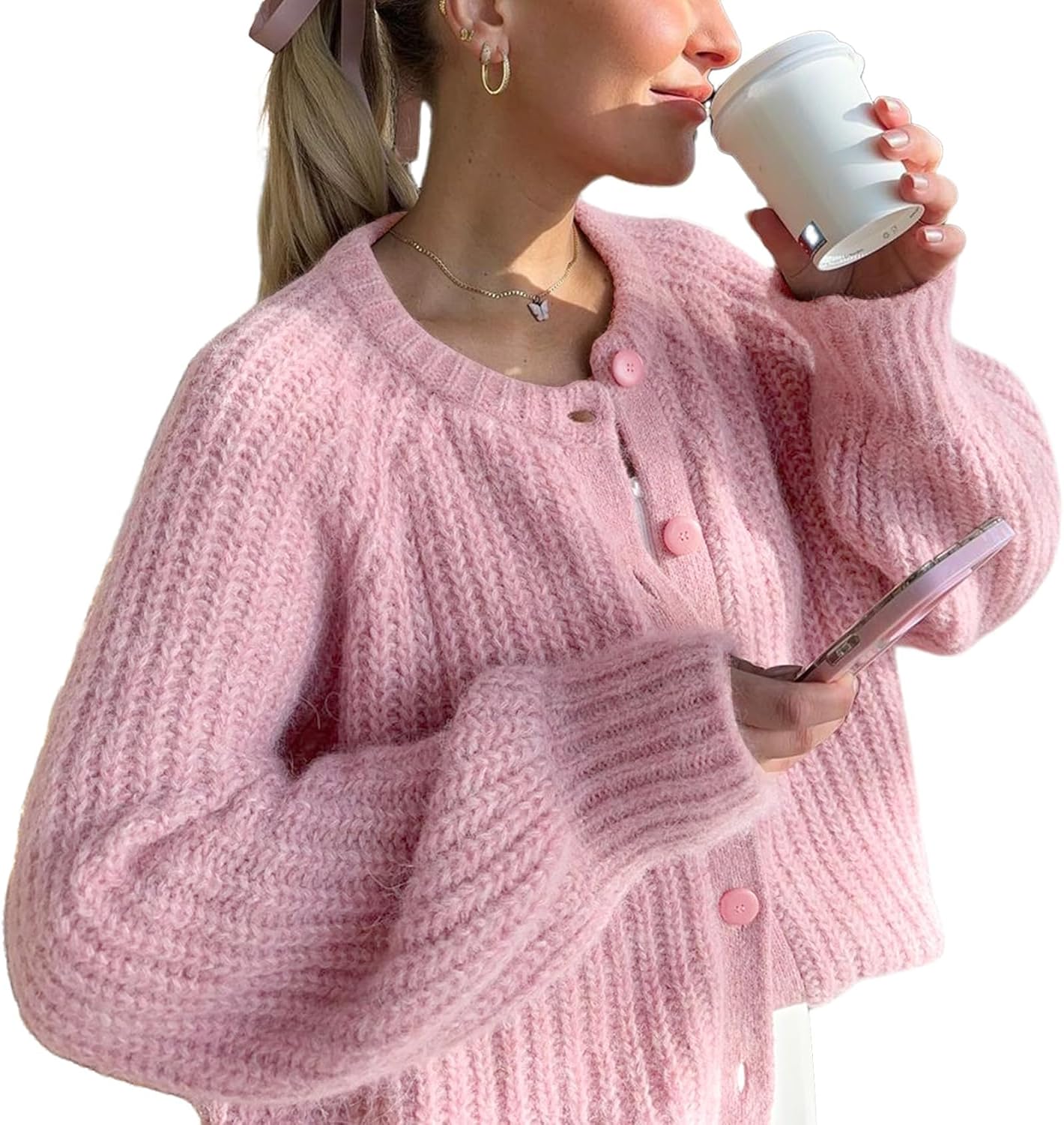 Wyeysyt Womens Cardigan Sweater for Cozy Fall Fashion