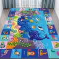 Kids Play Rug with Animal Print for Safe and Fun Learning