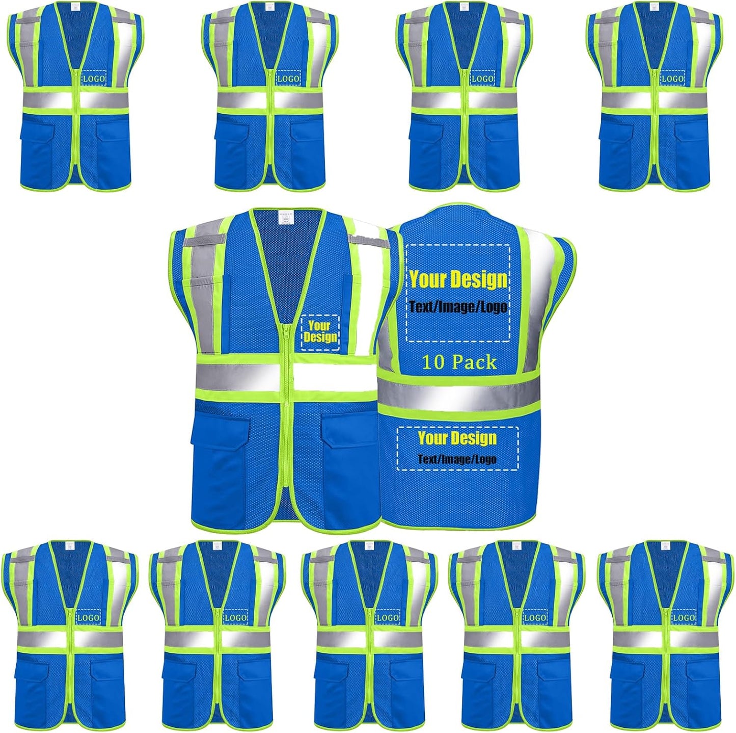 Custom Safety Vest Personalized for Women and Men High Visibility
