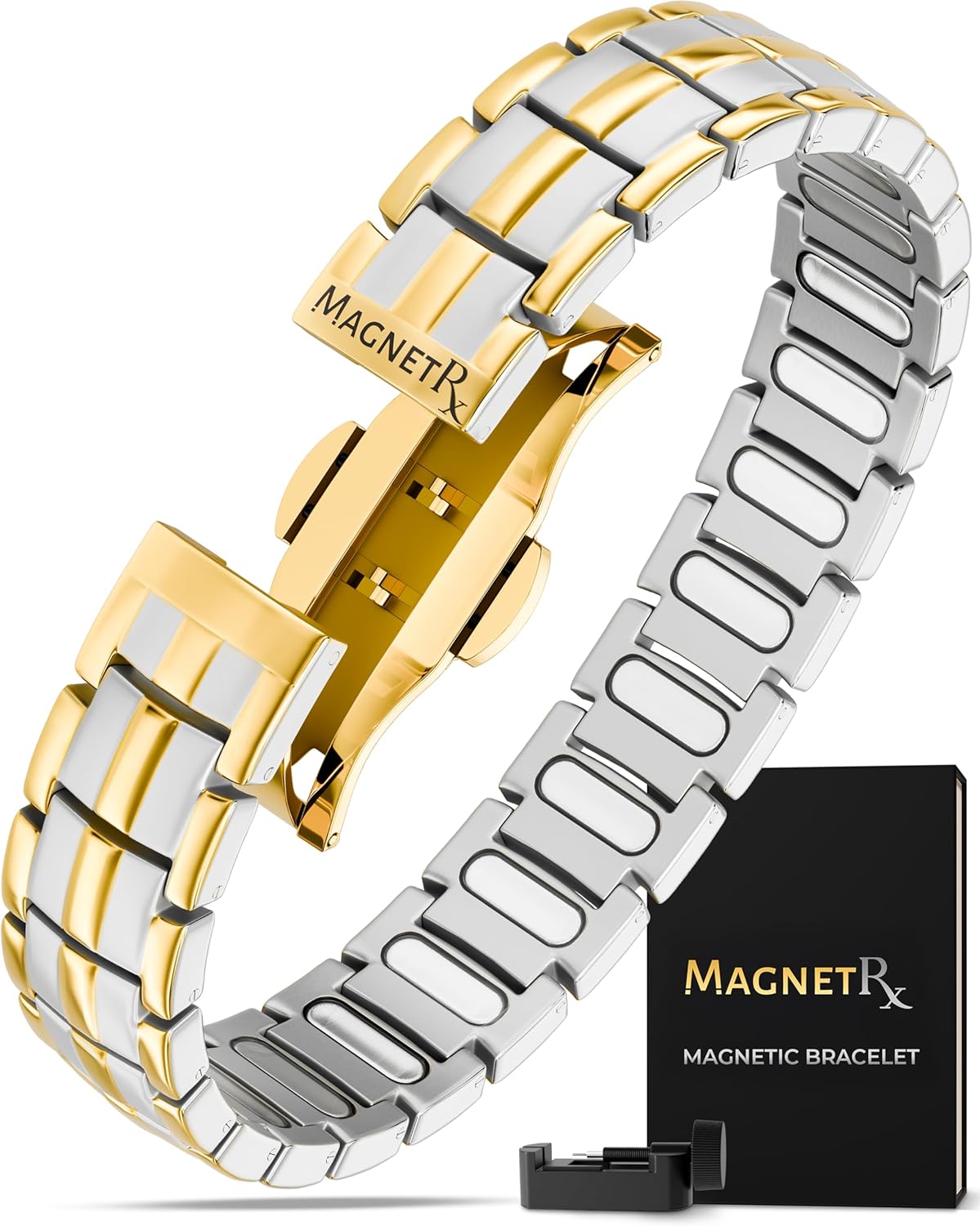 MagnetRX Magnetic Bracelets for Men - 5,000 Gauss Strength