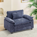Modular Sectional Sofa 53in Single Seat - Comfy Cloud Couch Blue