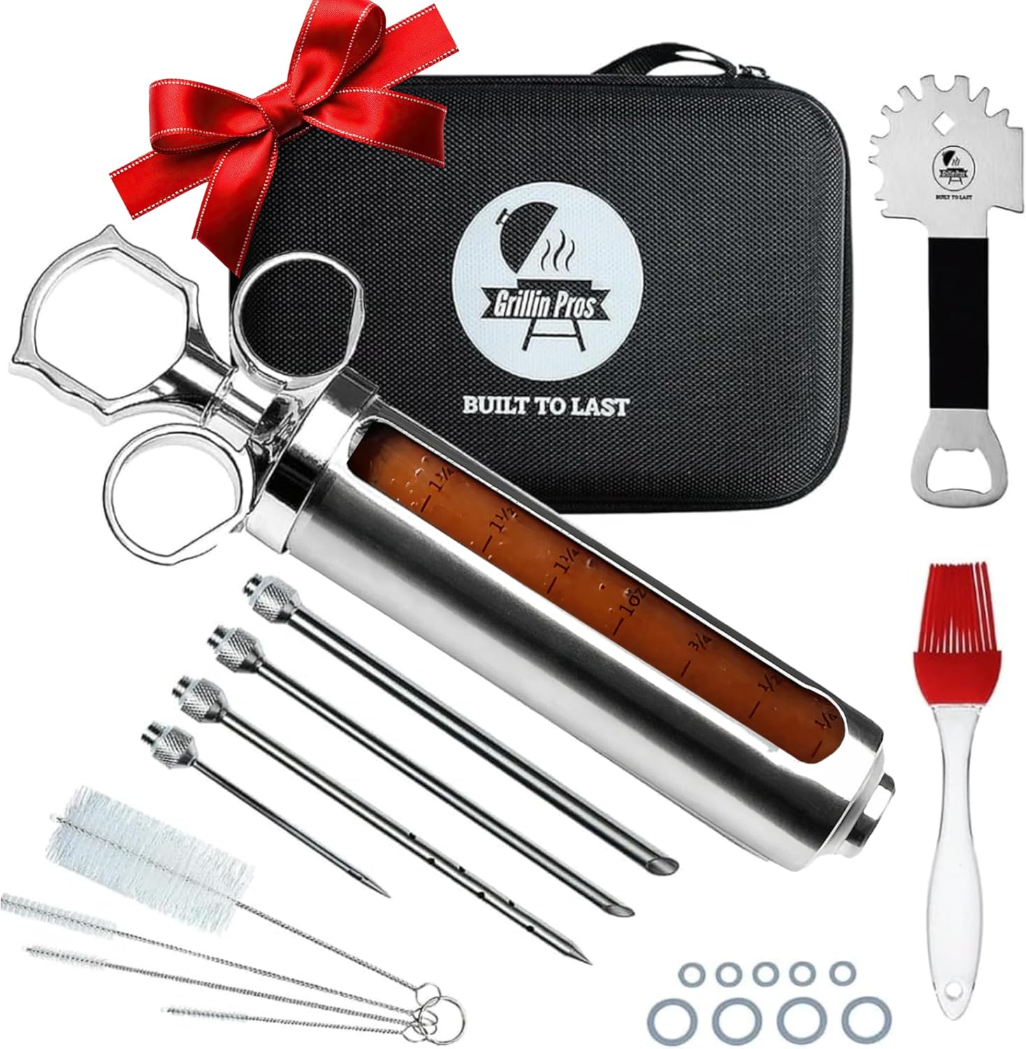 Professional Meat Injector Kit for Smoking & Grilling Turkey