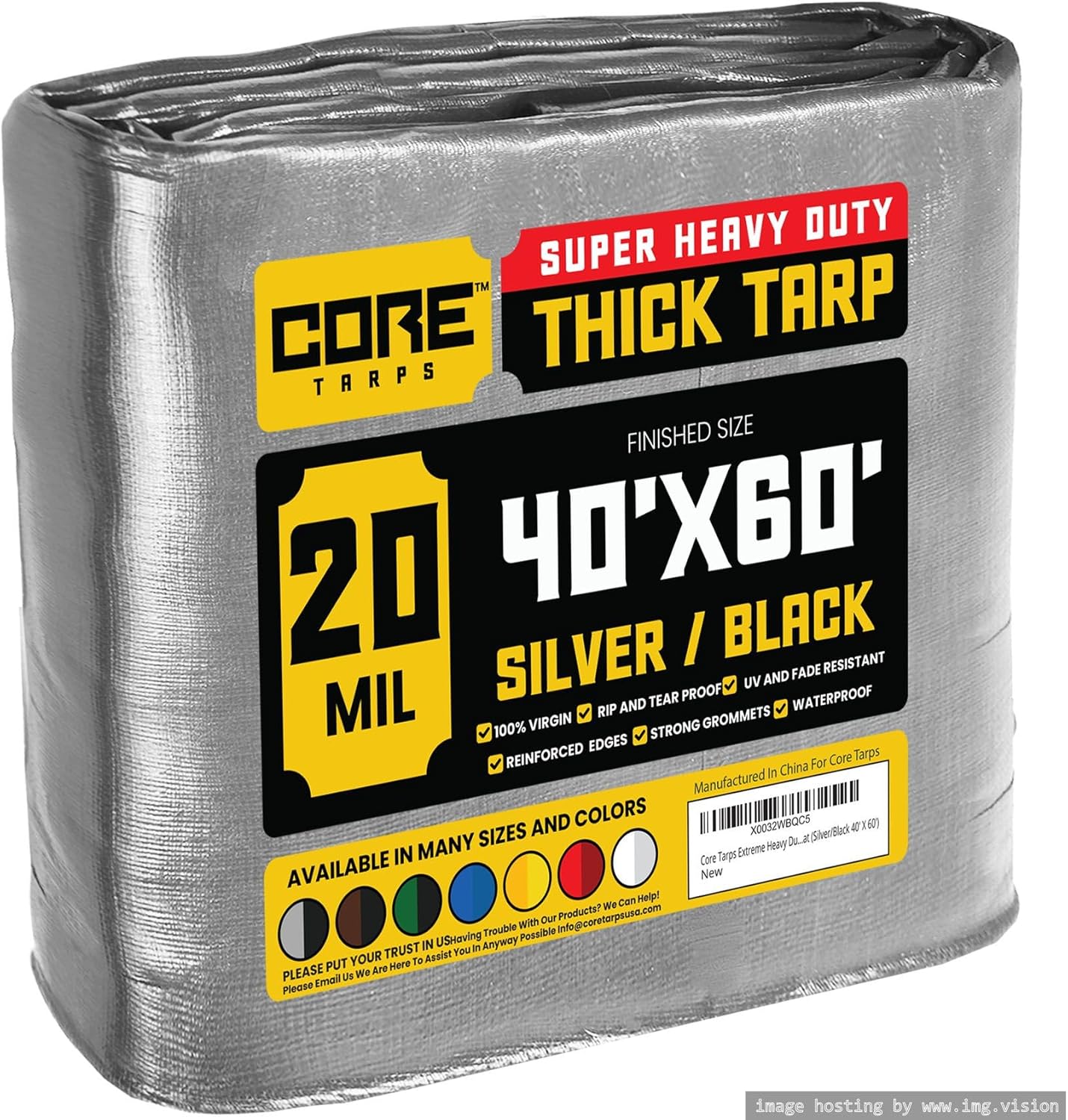 Core Tarps Extreme Heavy Duty 20 Mil Tarp Cover for All Needs