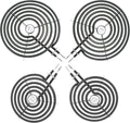 WB30M1 WB30M2 Electric Stove Burner Replacement 4Pack - Fast Heat