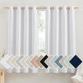 100% Blackout Linen Curtains 52in x 48in 2 Panels - Energy Saving