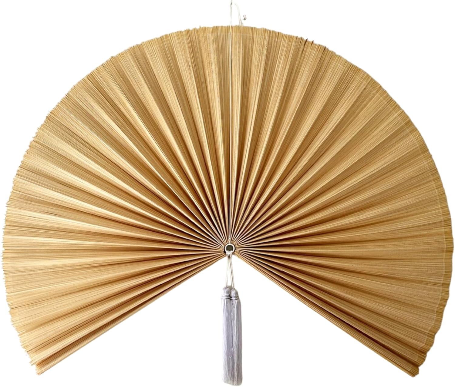 Japanese Giant Fan Wall Decor - Large Bamboo Fan Art for Boho